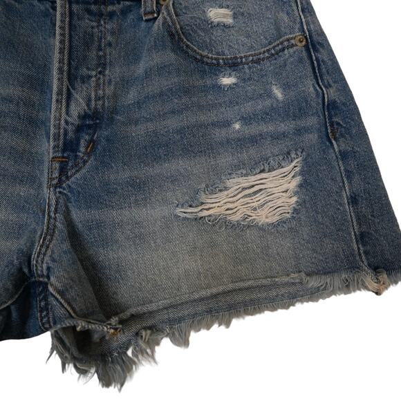 GAP 3" High Rise Button Fly Cut Off Denim Short Womens 27 - Picture 5 of 11